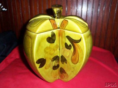  Large Green Apple Cookie Jar  